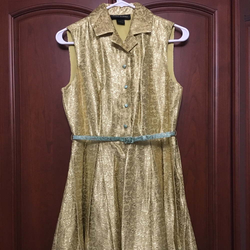 duro olowu gold dress brocade colorblock global-created_at-21/08/2025 3:44 PM
